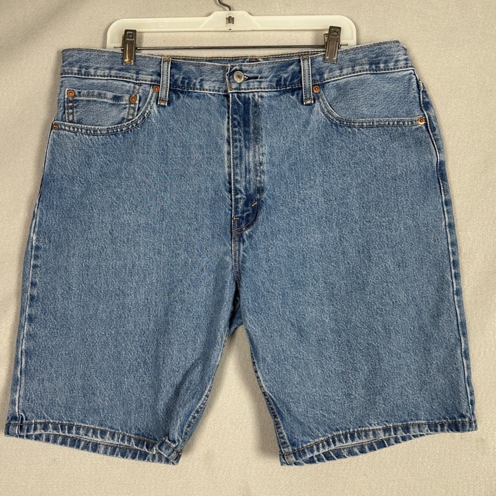 Levis 405 Shorts Mens 40 Blue Regular Fit Denim Casual 5-Pocket Red Tab EUC